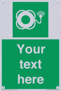 Custom sign safe condition Lifebuoy with light